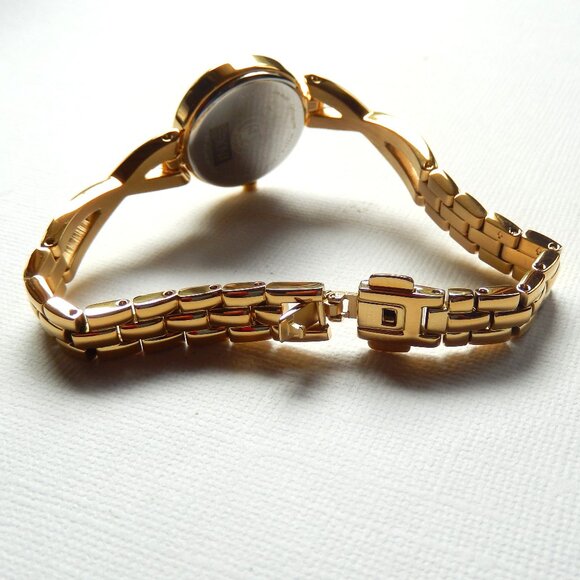 New Citizen Eco Drive Axiom Watch Goldtone Black Dial Crystals EX1422-54E $325 - Picture 7 of 11